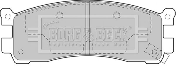 BORG & BECK stabdžių trinkelių rinkinys, diskinis stabdys BBP2135